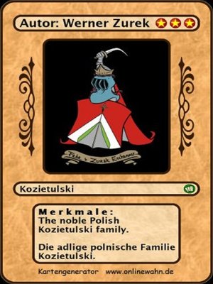 cover image of The noble Polish Kozietulski family. Die adlige polnische Familie Kozietulski.